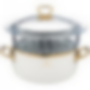 Пароварка agness эмалир. со стеклянной вставкой и антипригар. Мрамор. покрытием, 3,2л диа.20см