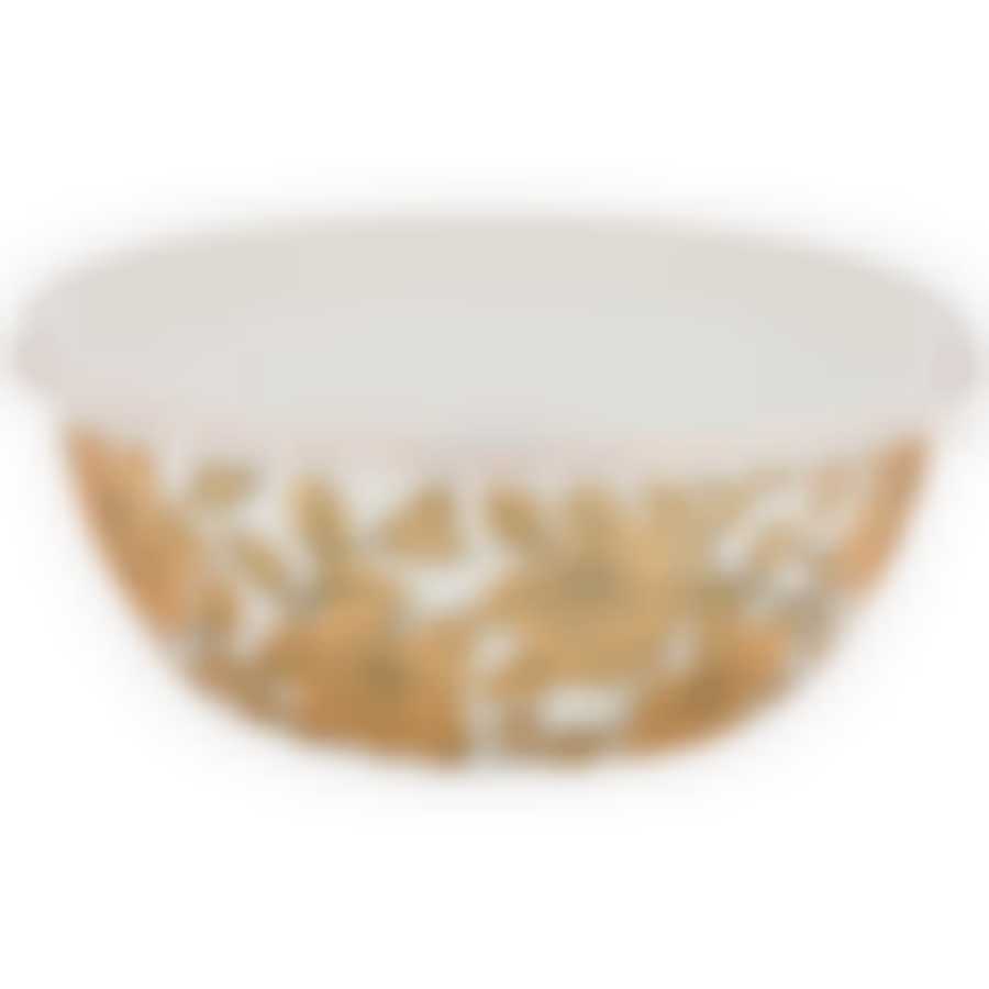 Миска agness эмалированная с пластик.крышкой, серия ренессанс 20х9см, 1,7л