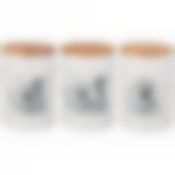 Набор из 3-х емкостей для сыпучих продуктов Ля мур 650 мл. 10*10 см. высота=15 см. 