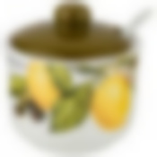 Сахарница с ложкой Лемон три 10*10 см. высота=9,5 см. / 300 мл. 