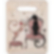 Подставка под горячее Парижские коты 20*15 см. высота=1 см. 