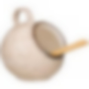 Солонка с ложкой bronco Nature 9*10 см кремовая 