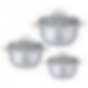 Набор кастрюль agness,6пр.1,8/2,8/3,7 л,диа.16/18/20см,нерж.сталь со стекл.крышками,силикон.ручками