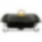 Мармит со стекл. крышкой на метал. подставке прямоуг. Fantasy 1,2л 30*19*10см, черный 