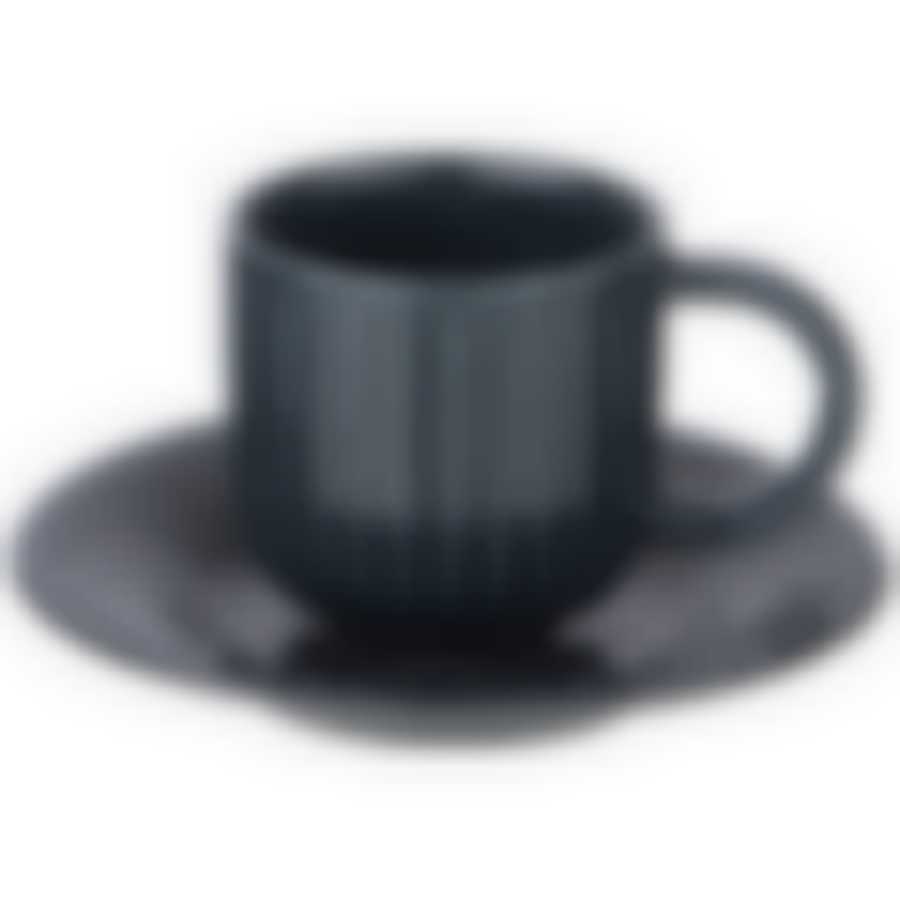 Кофейный набор на 1пер. 2пр. Majesty 90мл синий 