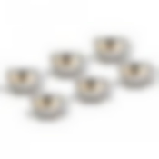 Набор из 6 кружек с блюдцами Луиз 250мл