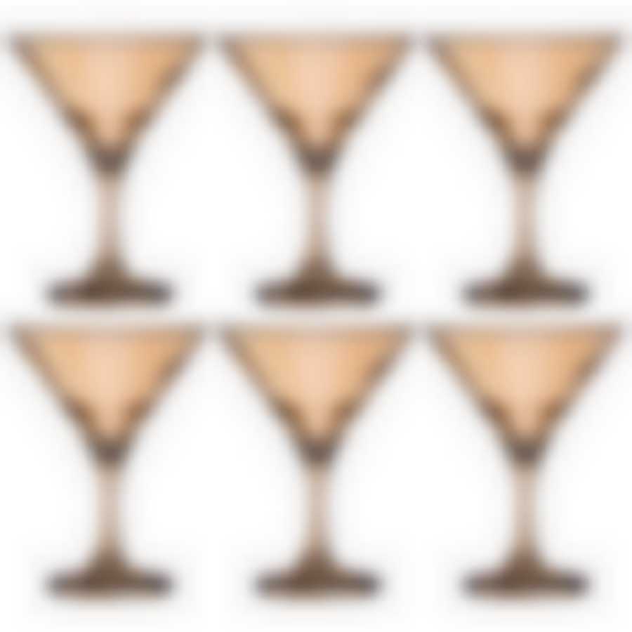 Набор 6 бокалов для мартини 190 мл Медовый весенний 