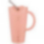 Кружка Break time с металл. трубочкой 480мл розовая 