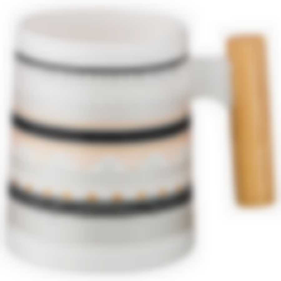 Кружка с деревянной ручкой 450мл 