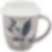 Кружка с силиконовой крышкой Кофемания 370 мл, серая 