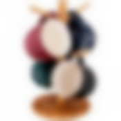 Набор из 4 кружек на деревянной подставке lefard Break time 310 мл микс 