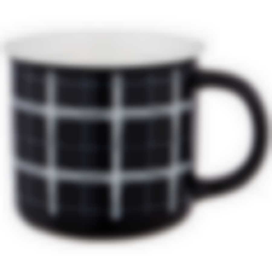Кружка lefard Break time 400мл черная клетка 