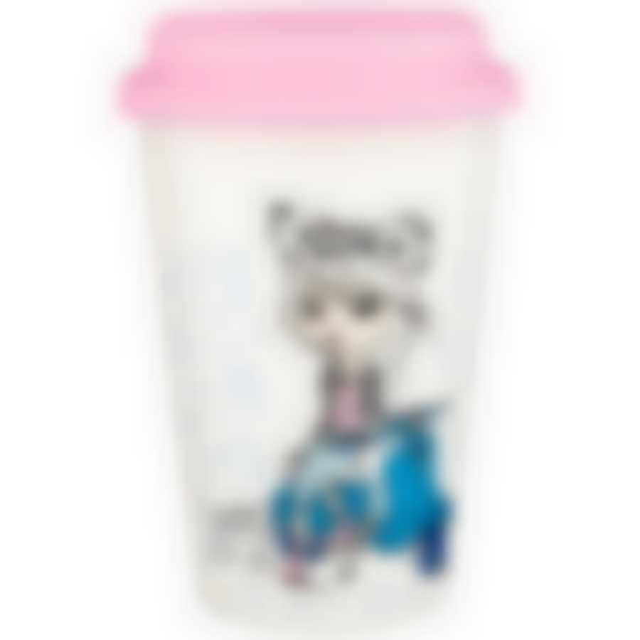 Кружка с силиконовой крышкой lefard Fashion princess 400мл 