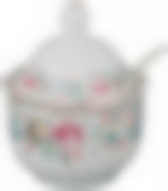 Сахарница с ложкой Мадемуазель кики 10*10*12 см. 250 мл. 