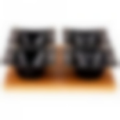 Набор из 4 салатников на дерев.подставке lefard Fantasy 11,5 см черный 