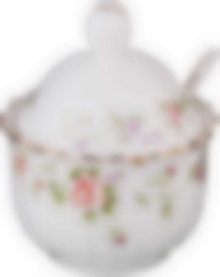 Сахарница с ложкой Екатерина 10*10*12см 250мл 