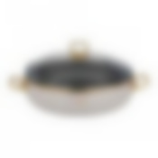 Сотейник agness эмалированный со стекл. крышкой и антипригар. Мраморным покрытием, 26см / 3,5л