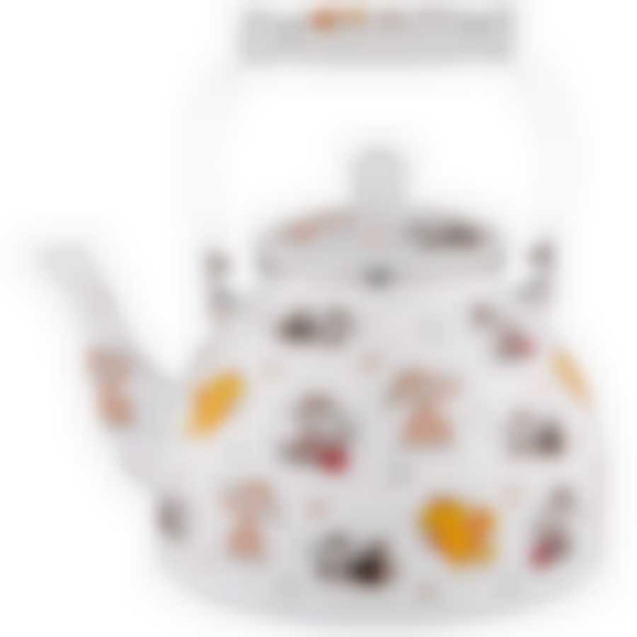 Чайник agness эмалированный, серия весёлые друзья, 4 л