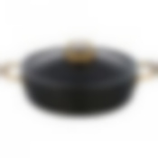 Сотейник agness премиум Черное золото 28x08 см 4.3 л антипригарное покрытие, индукционное дно