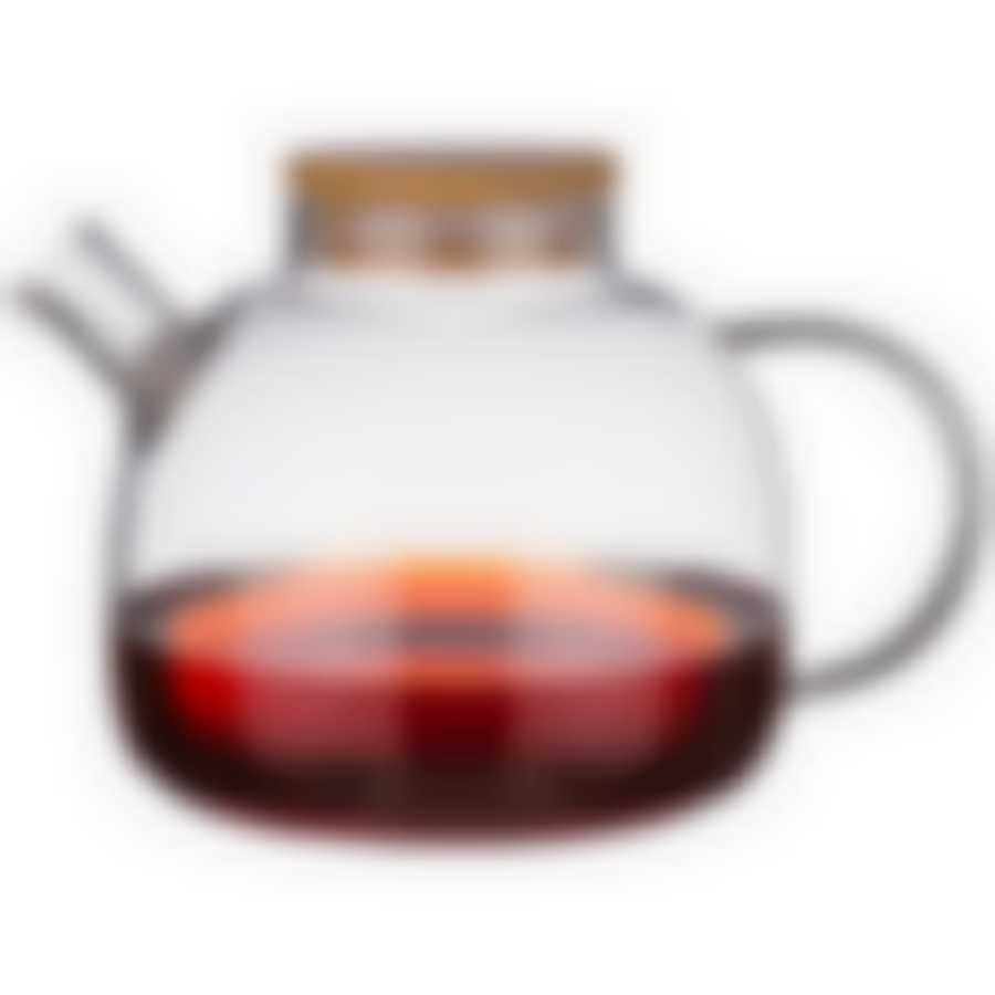 Чайник заварочный 1000 мл. с бамбуковой крышкой 