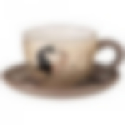 Чайный набор на 1 персону Парижские коты 15*15 см. высота=7 см. / 220 мл. 