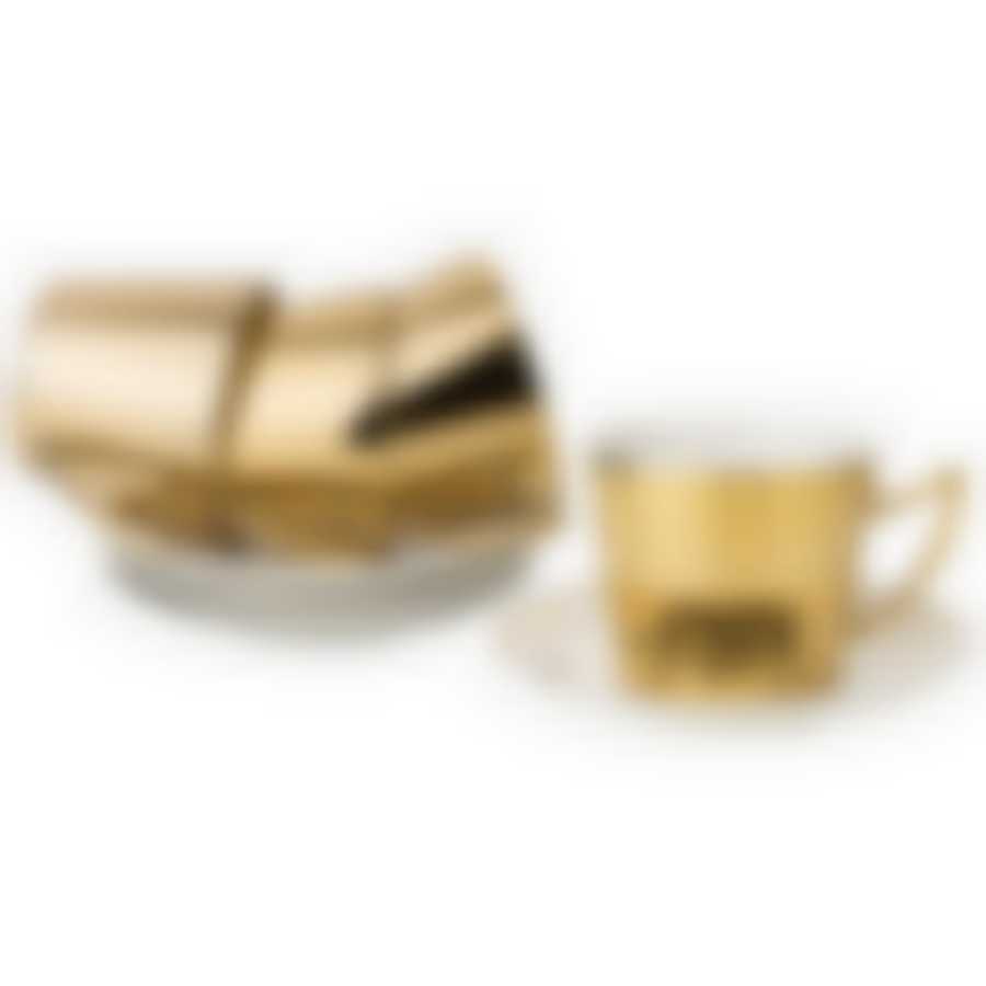 Чайный набор Tiger на 4пер. 8пр. 220мл, золотой 