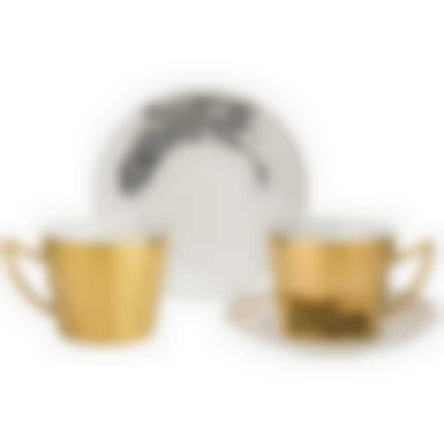 Чайный набор Leopard на 2пер. 4пр. 220мл, золотой 