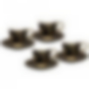 Чайный набор lefard на 4 персоны 8 пр. 250 мл черный 