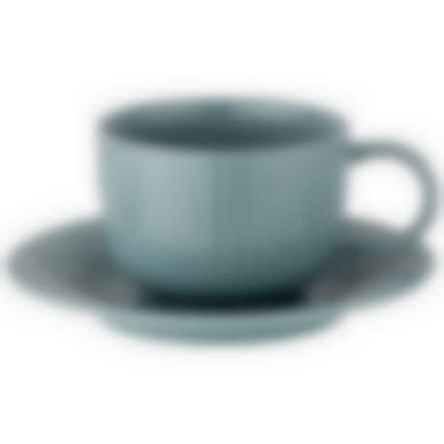 Чайный набор на 1пер. 2пр. Majesty 220мл голубой 