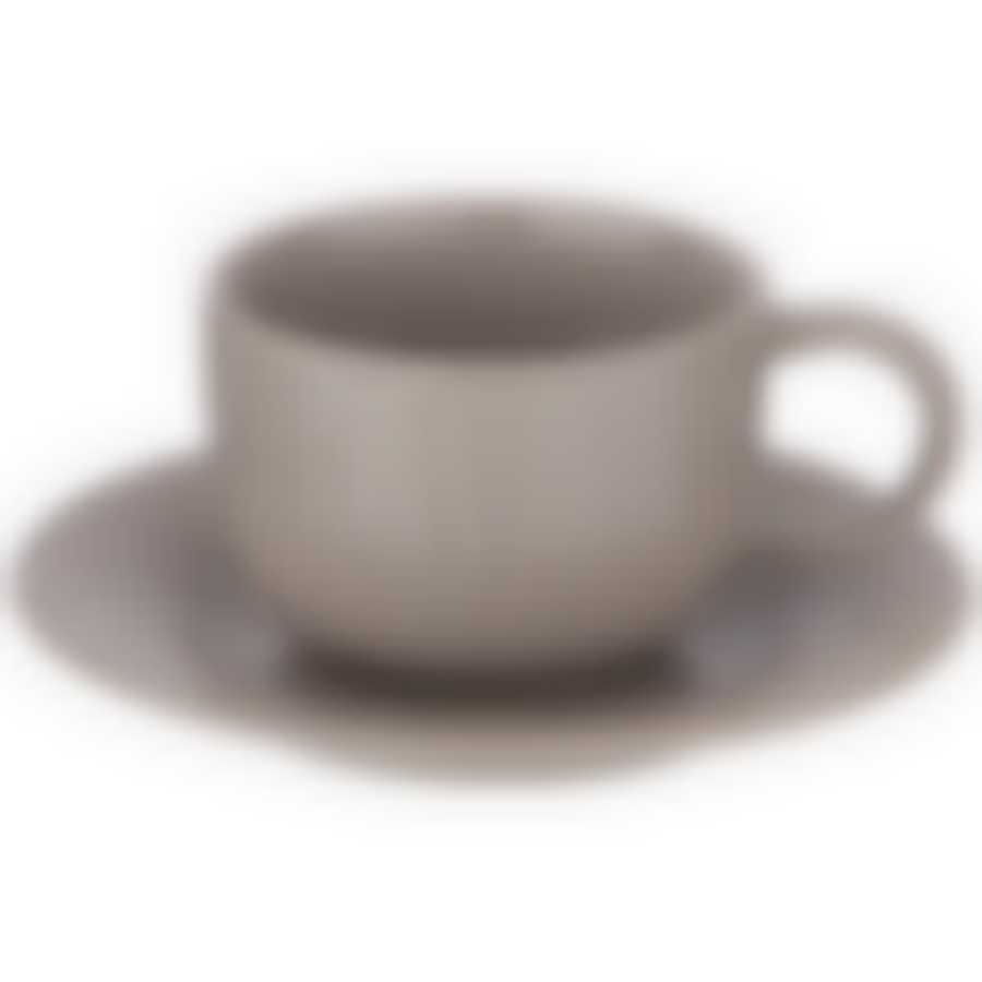 Чайный набор на 1пер. 2пр. Majesty 220мл серый 