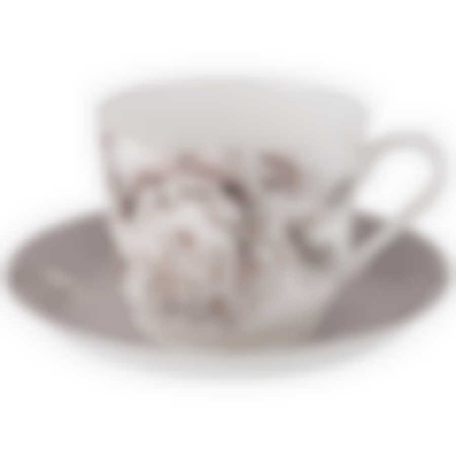 Чайная пара lefard White flower 2 пр. 500 мл серая 