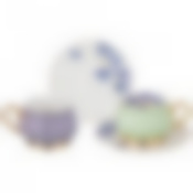 Чайный набор на 2 персоны 4 пр. lefard Времена года 200 мл фиолетовый и мятный 