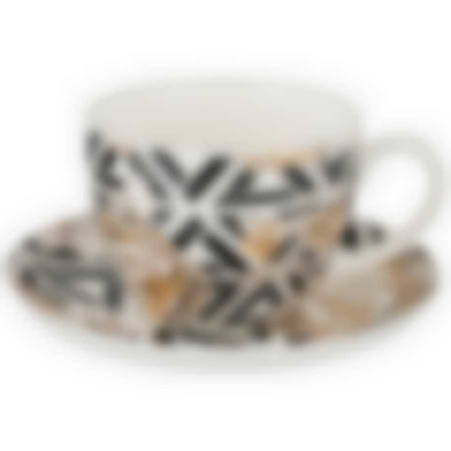 Чайный набор Golden rose на 1пер. 2пр 450мл, геометрия 