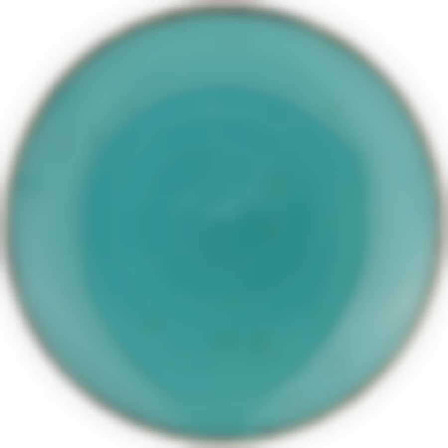 Тарелка закусочная Nature 22,5см, бирюзовая 