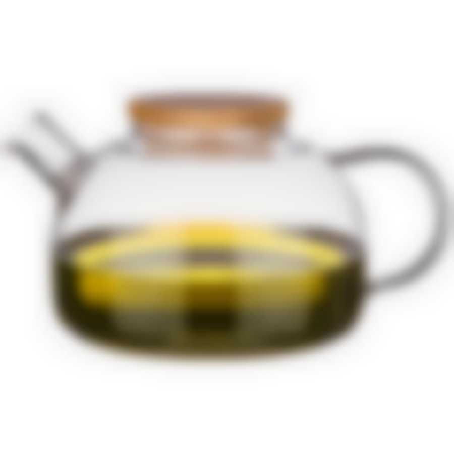 Чайник заварочный 800 мл. с бамбуковой крышкой 