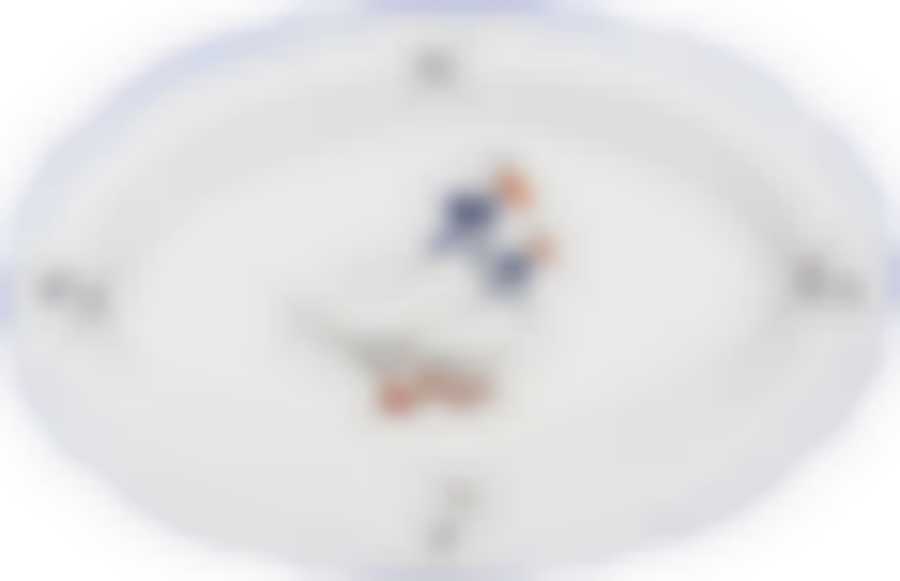 Блюдо овальное 36 см; "Bernadotte", декор "Гуси"