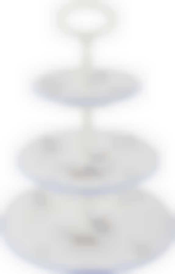 Этажерка 3-х ярусная; "Bernadotte", декор "Гуси"