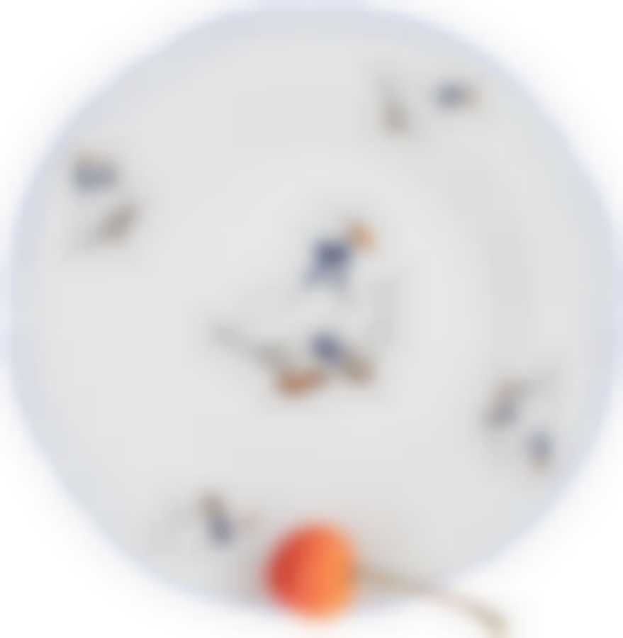 Тарелка десертная 17 см; "Bernadotte", декор "Гуси"