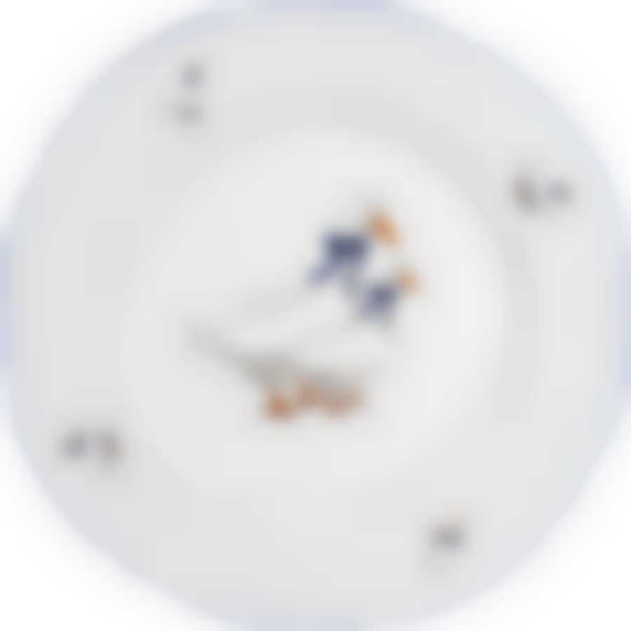 Тарелка мелкая 30 см; "Bernadotte", декор "Гуси"