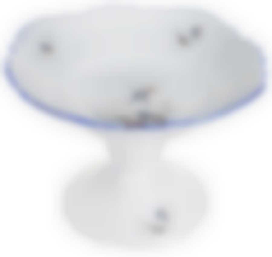 Салатник на ножке 25 см; "Bernadotte", декор "Гуси"