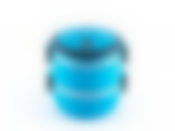 Ланч-бокс герметичный круглый с двумя контейнерами по 600мл и складыв.ручкой.GIPFEL 