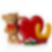 Фигурка декор. "Мишутка/Сердце", в=7см