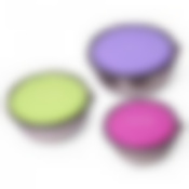 Набор емкостей 3шт из нержавеющей стали с пластиковыми крышками (Ø12*5см; Ø14*5.5см; Ø16*6.5см)