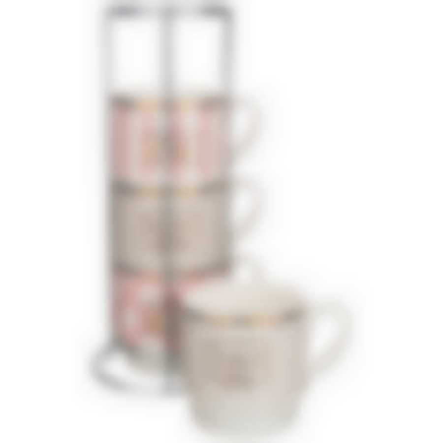 Набор кружек на подставке из 4-х шт