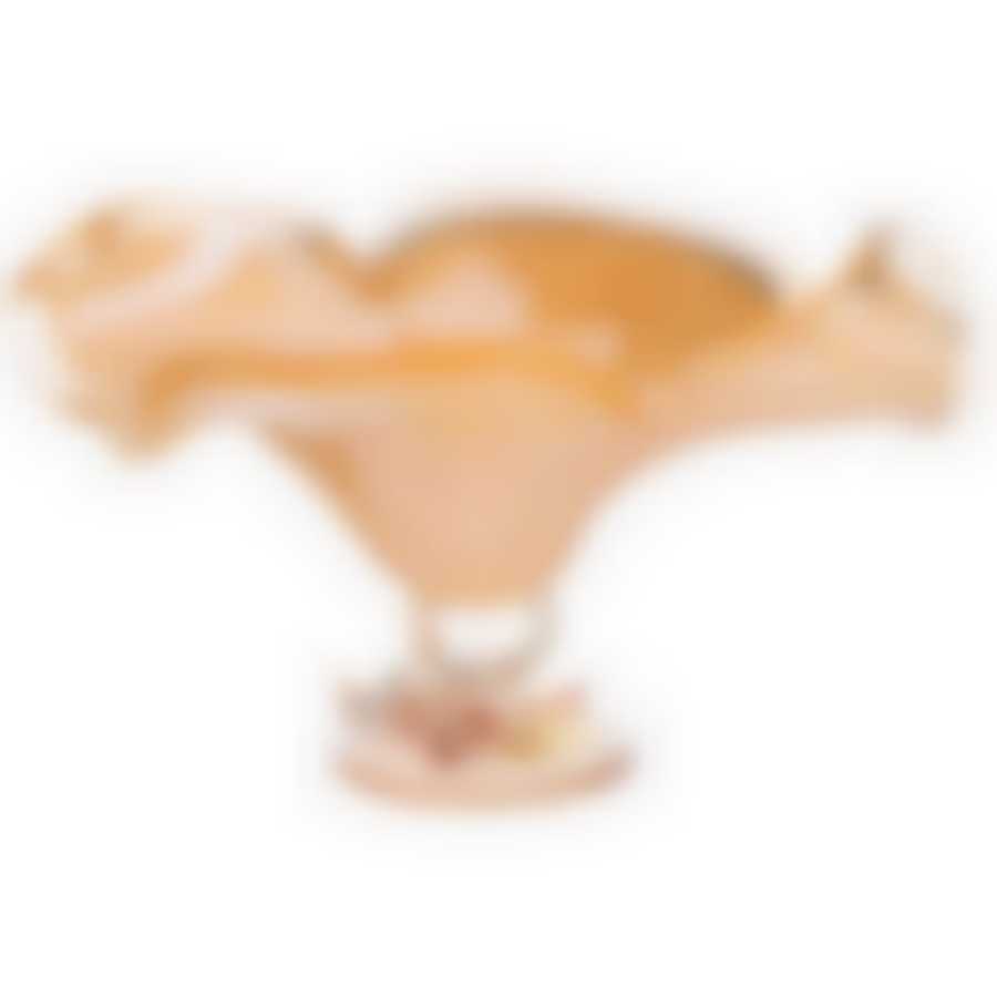 Блюдо на ножке white cristal Honey persia small 30х22х16см