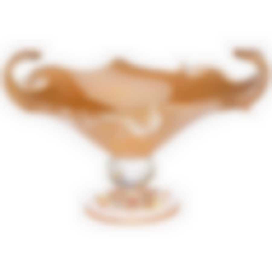 Блюдо на ножке white cristal Honey gondola 36х36см высота 22см