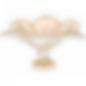 Блюдо на ножке white cristal Avorio giusy 40см высота 24 см