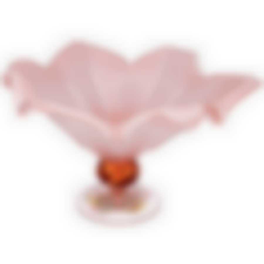 Блюдо на ножке white crystal Rosa guisy big 
