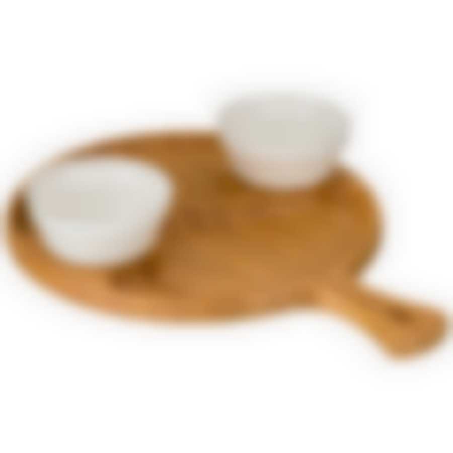 Блюдо сервировочное Native 34*25.5*2 см + 2 розетки 