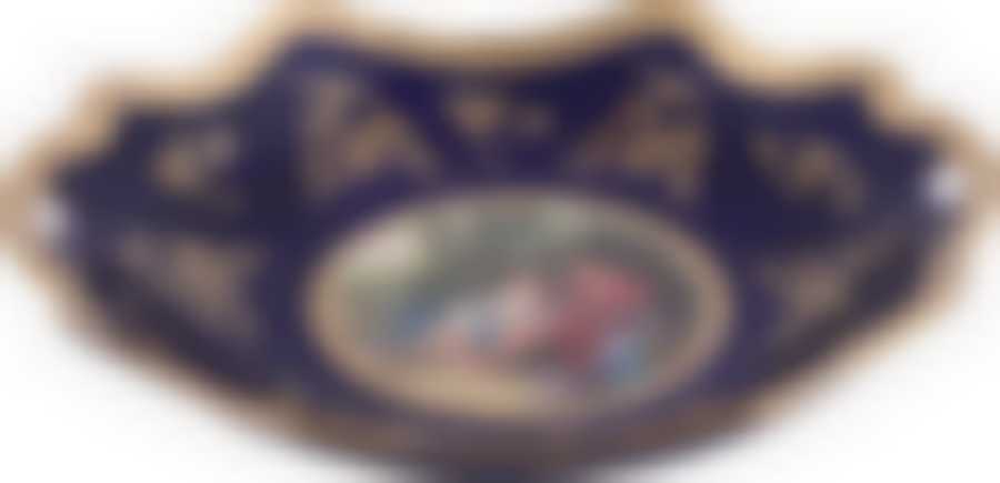 Блюдо с ручками lefard Влюбленная пара кобальт 31*25 см 